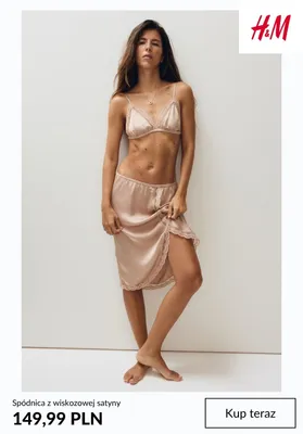 Spódnica z wiskozowej satyny H&M promocja w H&M
