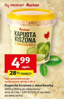 Kapusta kiszona z marchewką promocja w Auchan