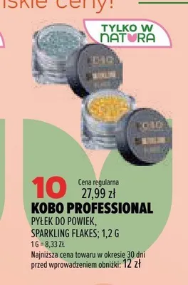 Pyłek do powiek Kobo Professional Sparkling Flakes promocja w Drogerie Natura