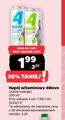 Napój witaminowy 4Move promocja w Netto