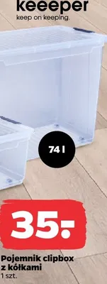 Pojemnik clipbox z kółkami promocja w Netto