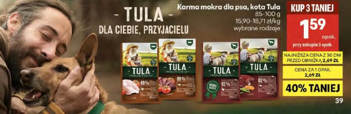 Karma mokra dla psa, kota wybrane rodzaje promocja w Delikatesy Centrum
