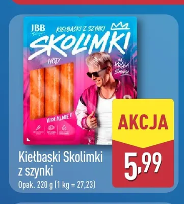 Kiełbaski Skolimki z szynki JBB promocja w Aldi