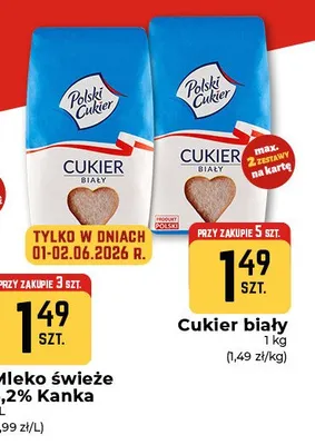 Cukier biały Polski Cukier promocja w Społem Częstochowa