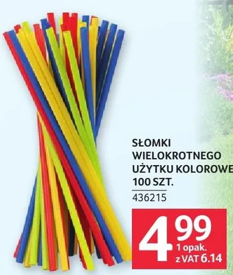 Słomki wielokrotnego użytku kolorowe 436215 promocja w Selgros