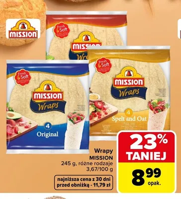 Wrapy Mission Spelt and Oat promocja w Carrefour