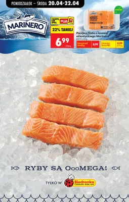 Porcje z fileta z łososia atlantyckiego promocja w Biedronka