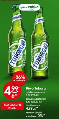 Piwo Tuborg promocja w Żabka