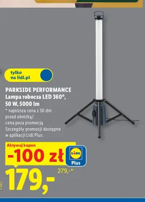 Lampa robocza LED 360° Parkside Performance promocja w Lidl