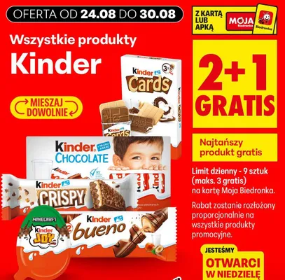 Czekolada Kinder Chocolate promocja w Biedronka