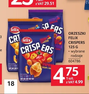 Orzeszki Felix Crispers Papryka promocja w Selgros