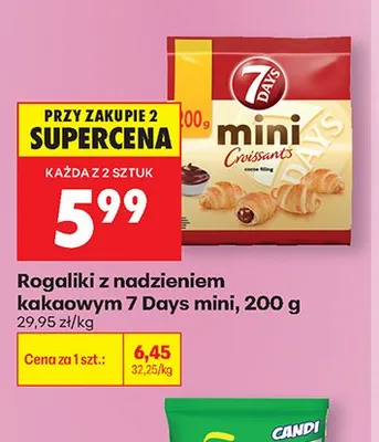 Rogaliki z nadzieniem kakaowym 7 Days mini promocja w Biedronka