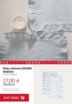 Maty stołowe KALIRA błękitne promocja w Homla