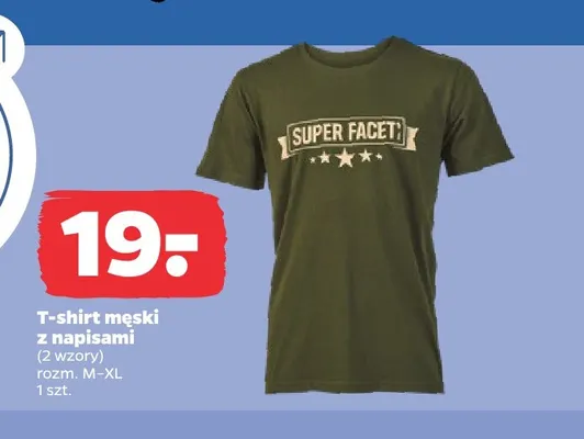 T-shirt męski z napisami promocja w Netto