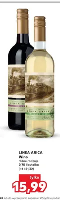Wino czerwone Linea Arica Merlot promocja w Kaufland