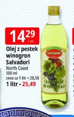 Olej z pestek winogron Salvadori 500 ml promocja w Leclerc