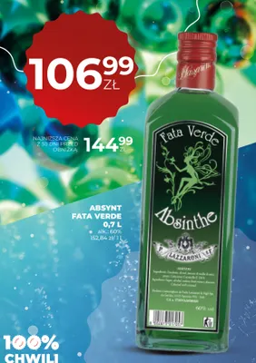 Absynt Fata Verde Lazzaroni promocja w Duży Ben