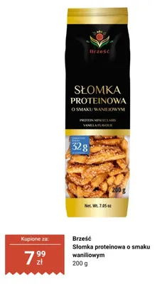Słomka proteinowa o smaku waniliowym Brześć promocja w Dino