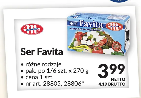 Ser Favita Mlekovita promocja w Makro