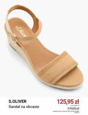 Sandał na obcasie s.Oliver promocja w Deichmann