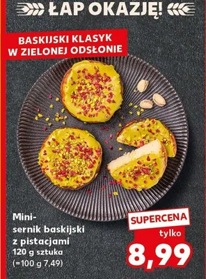 Mini-sernik baskijski z pistacjami promocja w Kaufland