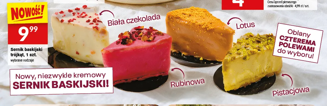Sernik baskijski trójkąt rubinowa Białecki promocja w Twój Market
