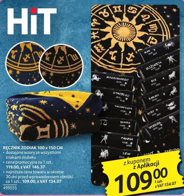 Ręcznik Zodiak 100 x 150 CM promocja w Selgros