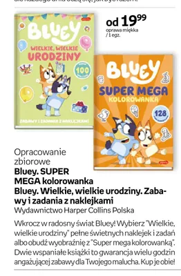 Książka Bluey SUPER MEGA kolorowanka promocja w Empik