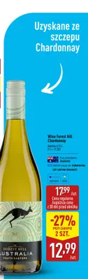 Wino białe Forest Hill Chardonnay promocja w Aldi