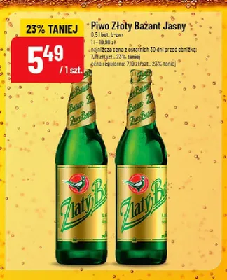 Piwo Złoty Bażant Jasny promocja w POLOmarket
