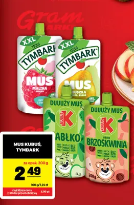 Mus jabłko brzoskwinia Kubuś promocja w Gram Market
