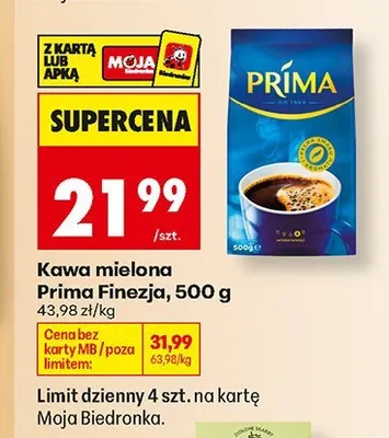 Kawa mielona Prima Finezja promocja w Biedronka