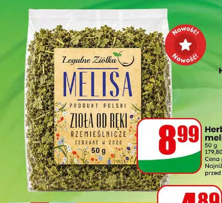 Herbatka ziołowa melisa Legalne Ziółka promocja w Dino