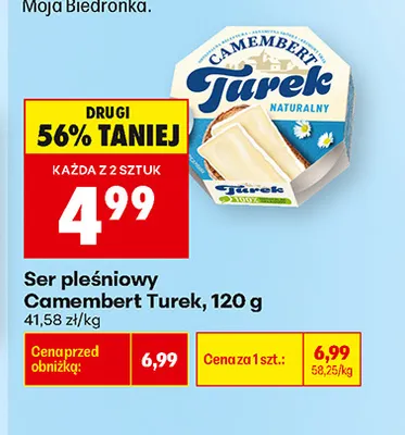 Ser pleśniowy Camembert Turek promocja w Biedronka