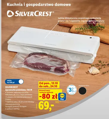 Zgrzewarka próżniowa Silvercrest 130W promocja w Lidl