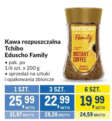 Kawa rozpuszczalna Tchibo Eduscho Family promocja w Makro