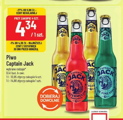 Piwo Captain Jack Blue Pineapple promocja w POLOmarket