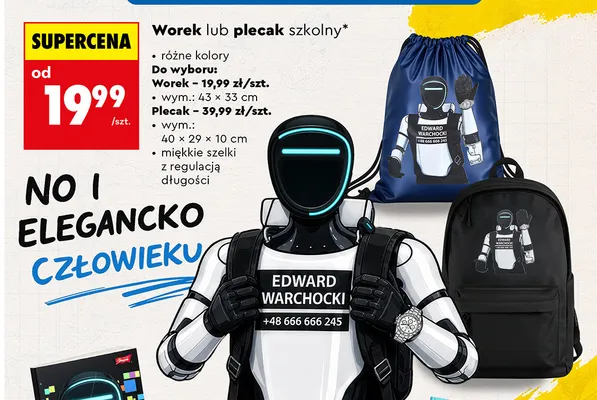 Worek szkolny promocja w Biedronka