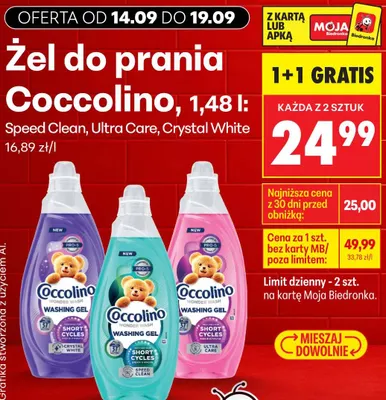 Żel do prania Coccolino Speed Clean promocja w Biedronka