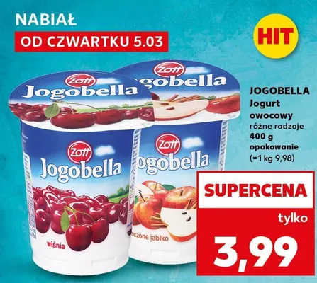 Jogurt owocowy różne rodzaje opakowanie promocja w Kaufland