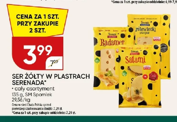Ser żółty w plastrach Serenada Radamer promocja w Chata Polska