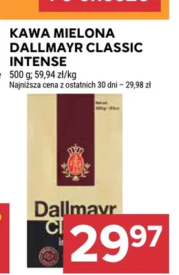 Kawa mielona Dallmayr Classic Intense promocja w Stokrotka