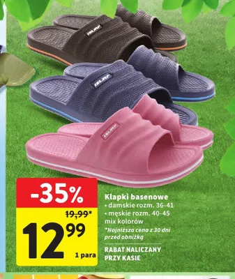 Klapki basenowe damskie promocja w Intermarche