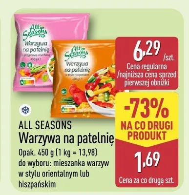 Warzywa na patelnię mieszanka w stylu orientalnym All Seasons promocja w Aldi