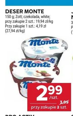 Deser Monte Zott promocja w Stokrotka