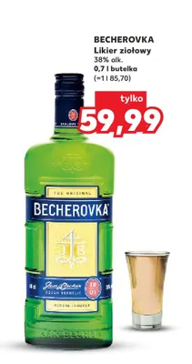 Likier ziołowy Becherovka promocja w Kaufland