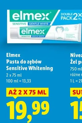 Pasta do zębów Elmex Sensitive Whitening promocja w Lidl