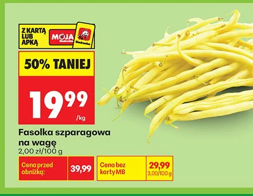 Fasolka szparagowa na wagę promocja w Biedronka