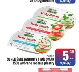 Serek śmietankowy Twój Smak w plastrach Piątnica promocja w Tomi Markt