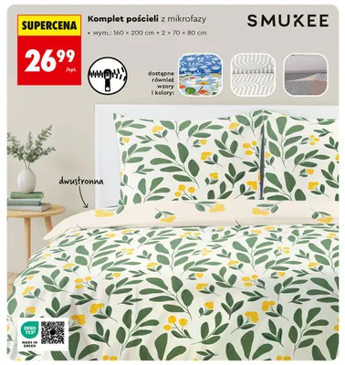 Komplet pościeli z mikrofazy SMUKEE promocja w Biedronka